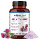 FineLand Milk Thistle Pills 50:1 Extract – 120 Vegan Capsules - 20,000 mg Strenght with 80% Silymarin Flavonoids – Liver & Antioxidant Support ← 50X Concentrated Seed Extract - Non-GMO, Made in USA