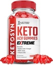 Laboratorios justificados Ketosyn Keto ACV Gummies Extreme 2000MG Ketosyn Keto Gummies Apple Sider Vinegar Fórmulada con Pomegranate Beet Juice Powder B12 Vegan No GMO 60 Gummys