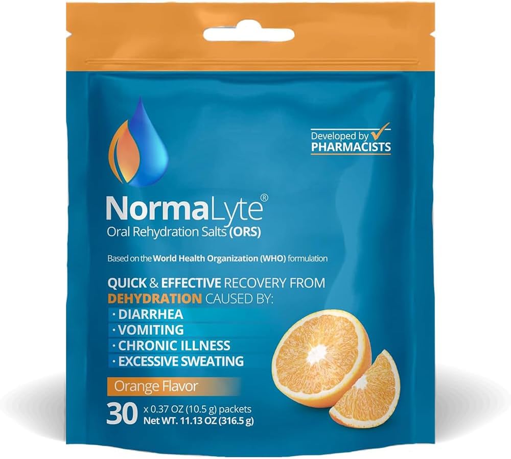 NormaLyte Oral Rehydration Salts-Helps dietary management of POTS Syndrome- 1 Pouches -30 Sticks (Yields 500mL per Pack)-Orange WordPress Energy Supplement, Potassium Supplement, Dehydration Recovery