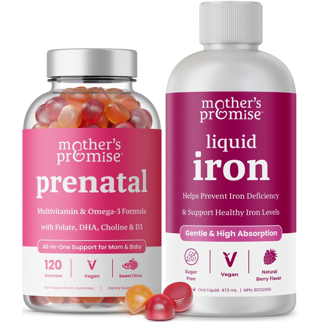 Promesa de la madre Gummies prenatales " Liquid Iron Bundle