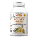 ANDREW LESSMAN PC Liver and Brain Benefits 60 Softgels - Phosphatidyl Choline, el bloque de construcción más importante para el hígado saludable y la estructura cerebral, función. Sin aditivos. Easy to Swallow Softgels