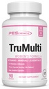 PEScience TruMulti Multivitamínico para Mujeres con Hierro, Fórmula Diaria con Vitamina Premium C, D, Suplemento Zinc para Soporte Inmunitario, Minerales Chelatados, 90 cápsulas fáciles de absorber