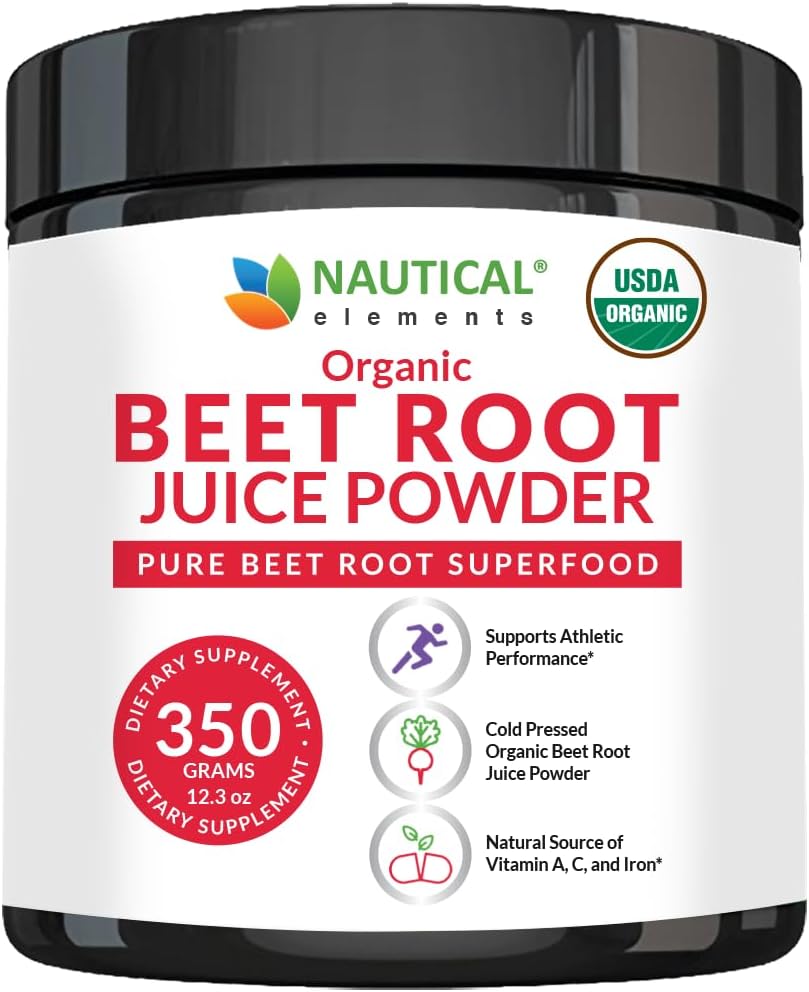 Orgánica de Beet Powder - 20:1 Concentration Beet Powder Organic - Circulation Support - Rich in Nitric Oxide - Cold-Pressed 100 Servings of Beet Root Powder Supplement- 12.3oz