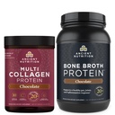 Antigua Nutrición Multi Collagen Proteína Polvo, Chocolate, 40 Servimientos + Bono Broth Protein Polvo, Chocolate, 40 Servimientos