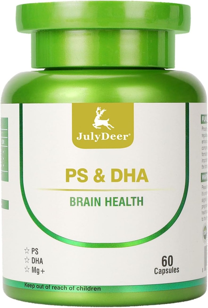 Magnesium L-threonate -100mg, DHA-100mg, Phosphatidylserine-40mg, Suplementos Complejos de Magnesio para los niños mayores Salud cerebral y soporte cognitivo Mejorar cerebro - 60 cápsulas