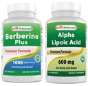 Mejores Naturales Berberina Plus 1000 mg " Ácido Alfa Lipoico 600 mg