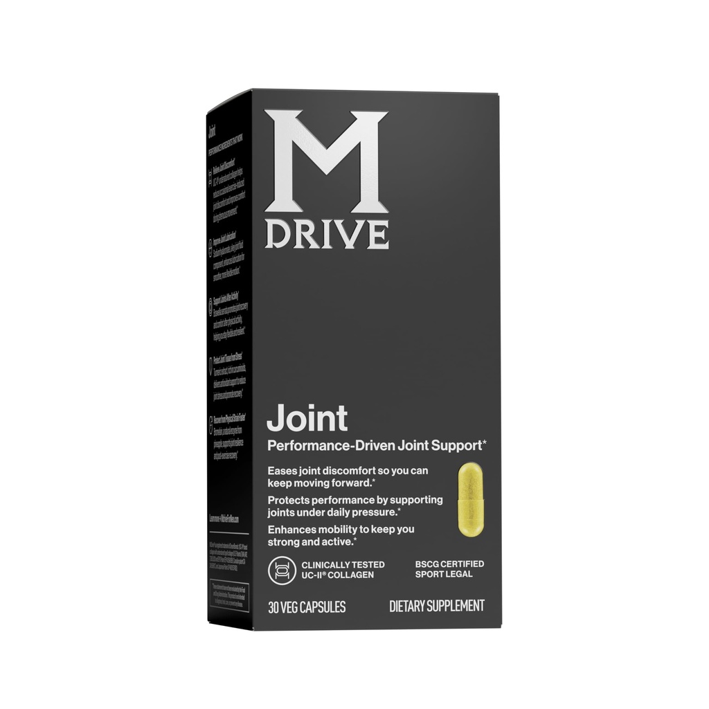 Mdrive Joint Support Supplement for Men - Supports Healthy Joint Function, Flexibility, Comfort & Mobility - Características UC-II Collagen, Turmeric Curcumin & Sodium Hyaluronate from Hyaluronic Acid, 30ct