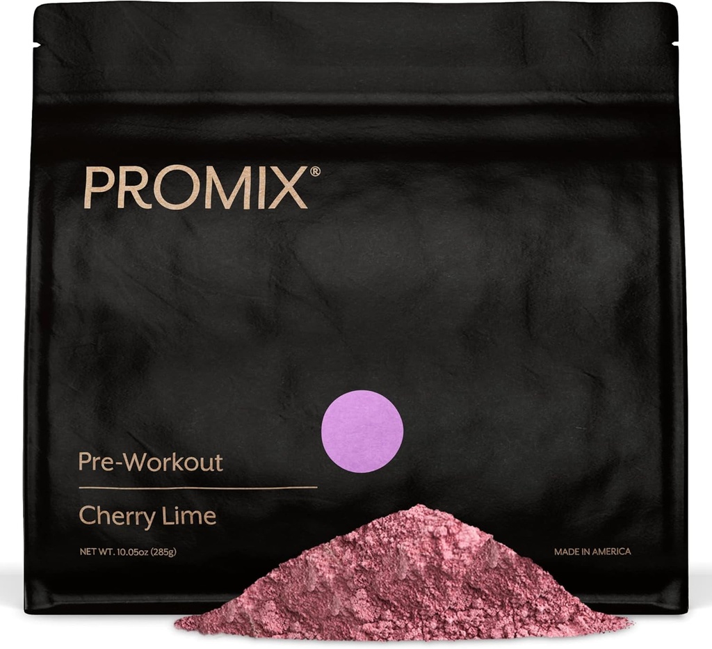 ProMix Nutrition Pre-Workout Powder, Cherry Lime - Maximizar Focus & Performance - Ayuda a la ganancia muscular, resistencia - Vitamina B12, cafeína, beta-alanina " L-Tyrsosina - 30 Actuaciones (Pack of 1)
