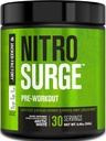 Fábrica de Jacked NITROSURGE Pre Workout Supplement - Endless Energy, Instant Strength Gains, Clear Focus, Intense Pumps - NO Booster & Powerful Preworkout Energy Powder - 30 Servings, Arctic White