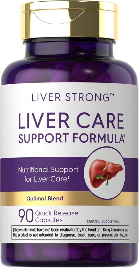 Carlyle Liver Support Suplemento Silencio 90 Capsules Silencio con Milk Thistle, Dandelion Root & Artichoke Leaf Extract ← Optimal Blend ← Non-GMO & Gluten Free