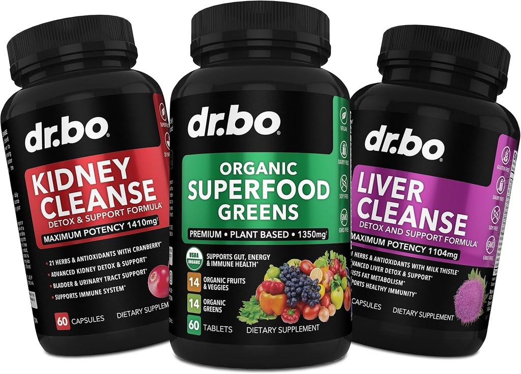 Ecológico Superfood Greens & Fruit Supplements - Suplemento de apoyo para la limpieza del riñón del hígado - Green Veggie Powder Blend Vegetable Foods & Help Repair Kidneys, Bladder Control & Urinary Salud Tract
