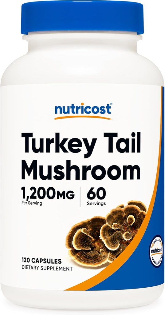 Nutricost Turquía Tail Mushroom Capsules 1200mg, 60 Servings (120 Capsules) - Gluten Free, Non-GMO, y Vegetarian Friendly