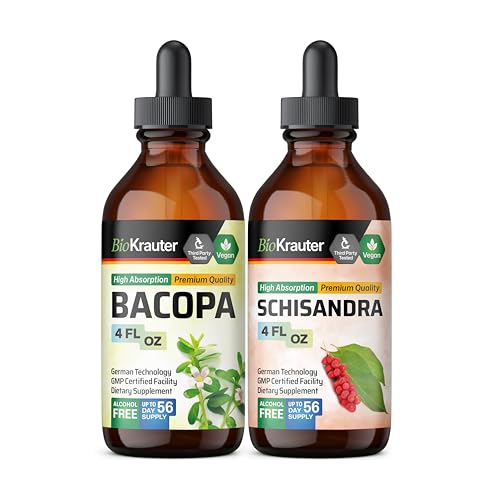 BIO KRAUTER Bacopa Tincture 4 Fl. Oz. " Schisandra Tincture 4 Fl. Oz.