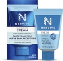 Crema de Dolor Nervive, Max Strength No-Greasy Crema de Dolor Tópico con Lidocaína y Menthol para los dedos, Pies, Fingers, Manos, Legs & Arms, 3.0oz