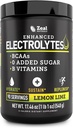 Enhanced Electrolyte Powder (Límon Lime tención 90ct.) w/ 0 Sugar +BCAAs +B-Vitamins Suplemento electrolito w Potasio Zinc & Magnesio para la hidratación - Keto Electrolitos