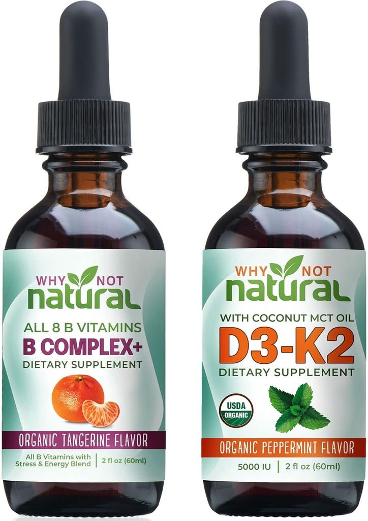 Por qué no vitamina natural Complejo B y vitamina orgánica D3K2 gotas líquidas