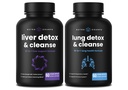 NutraChamps Liver Cleanse Capsules and Lung Cleanse Capsules 2 Pack Bundle