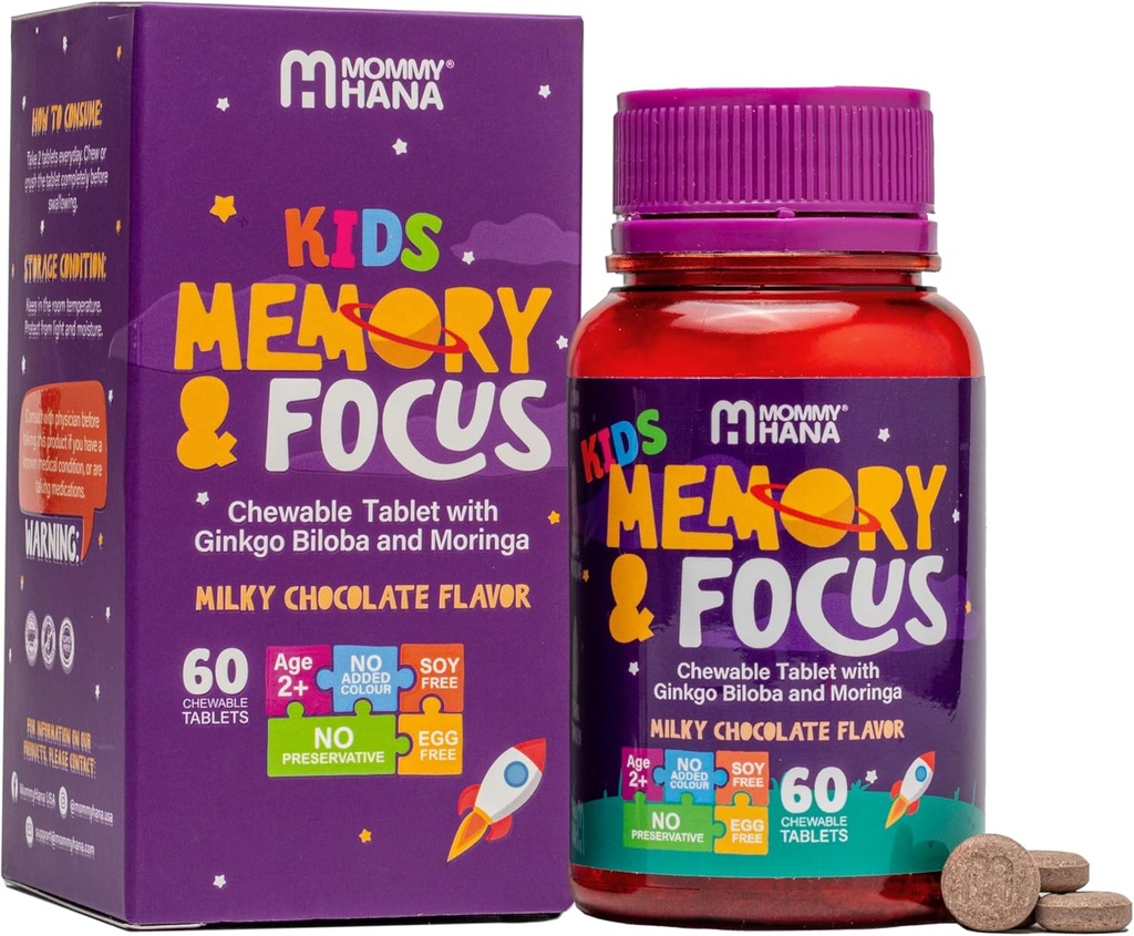 [BRSRA2YFCMCQOYI6] Chocolate Chewable Niños multivitamínicos con Probiótico, Vitamina C, Ginkgo Nut, Colostrum, Moringa - Niños Vitaminas Soporte Inmunitario, Conexión Gut-Brain Completa, Ayuda con Atención y Focus