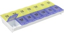 EZY DOSE (14 días) AM/PM Pill Planner, Case de Medicina, Caja de Organizador de Vitaminas, 2X-Large Locking Compartments to Secure Prescription Medication and Prevent Accidental Spilling, Color May Vary, BPA Free