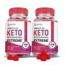 Laboratorios Justificados (2 Pack Keto Drops Keto ACV Gummies Extreme 2000MG Keto Drops Keto Gummies Advanced Fórmula Apple Vinagre de sidra con granada de remolacha Juice Powder B12 Vegan Non GMO 120 Gummys