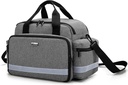 Trunab Home Bolsa de la salud Bolsa de la enfermera Medical Bag Organizador con manija y el cuero del hombro para visitar el hogar