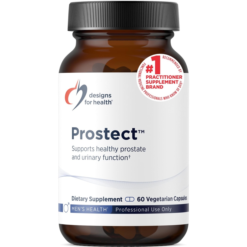 Diseños para Salud Prostect - Saw Palmetto-Free Prostate Suplementos para Hombre - Función urinaria + Soporte de próstata - Arándano, polen + Extracto de granada - Suplemento de Salud para Hombres (60 cápsulas)