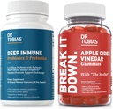 Dr. Tobias Probióticos de Immune Probióticos Probióticos y Manzana Vinagre Gummies, apoya la salud digestiva, la función Gut Immune, limpieza " Detox para Hombres " con 4.4. Billion CFU & The Mother