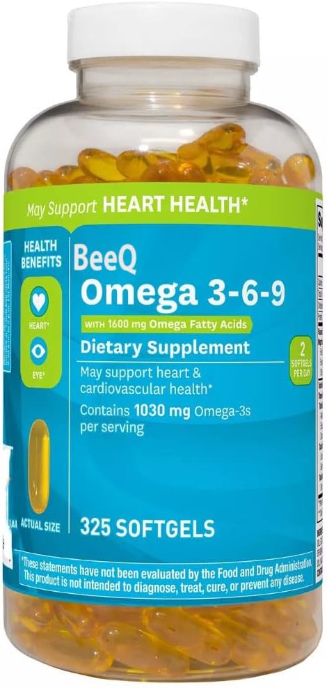 [BRSW2BANDEPAG3AY] Omega 3-6-9 Suplemento dietético (325 ct.) May Support Heart & Cardiovascular Health* May Promote Salud de los ojos