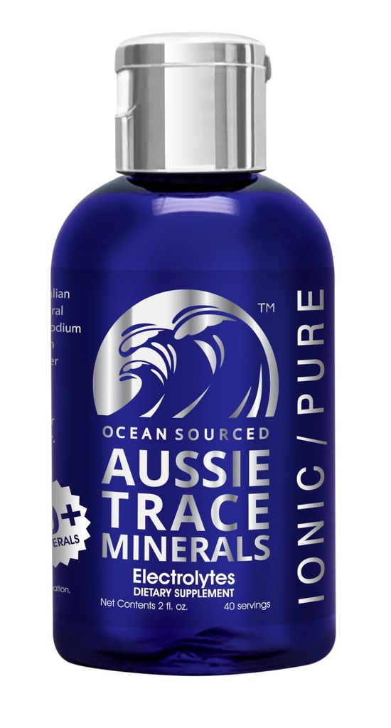 Aussie Trace Minerals - Magnesium Rich, Low Sodium, Complete Electrolyte Drops for Hydration, Energy & Recovery - 2oz / 60ml Liquid Supplement - Vegan, Keto Friendly