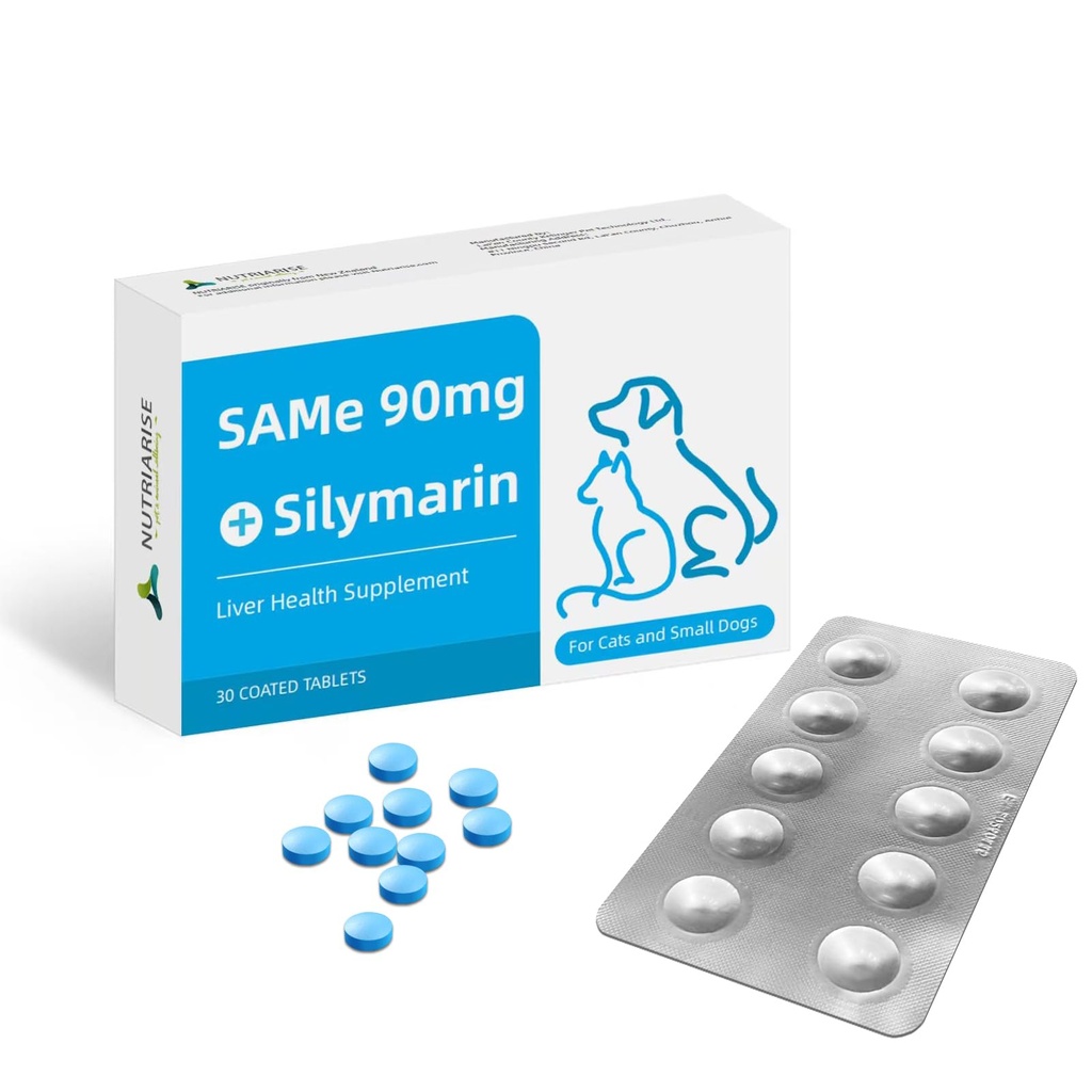 Mismo 90 para perros &amp; gatos – Suplemento de soporte para el hígado con cardo de leche – Ayuda con salud conjunta, desintoxicación y movilidad – Ideal para gatos y perros pequeños y medianos