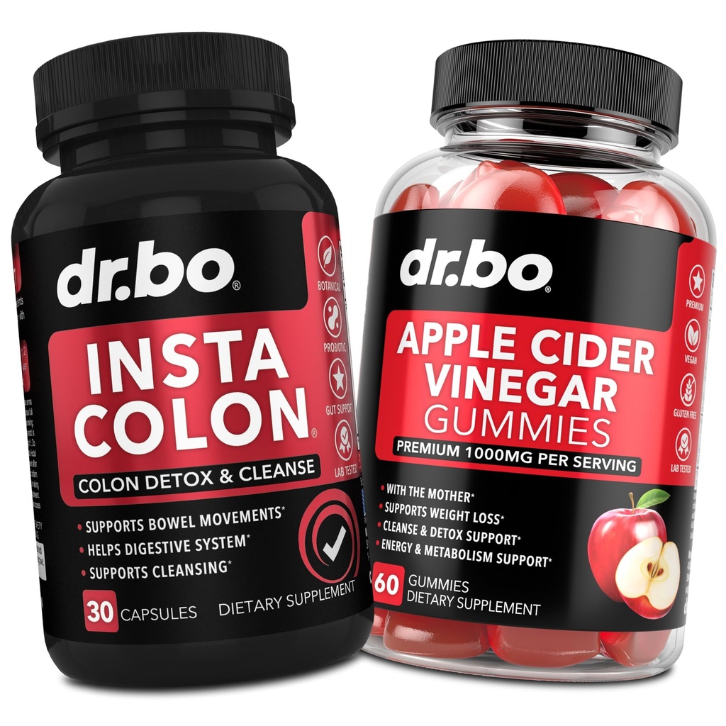 Colon Cleanser Detox &amp; ACV Apple Cider Vinegar Gummies - 15 días Colon Cleanse Pills Poop Flush &amp; ACV Gummies Suplementos - Bowel Movement Suplementos para el apoyo de Bloating de estómago intestinal