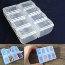 Caja transparente de almacenamiento de pila semanal Organizador de píldoras de viaje Alimentos Grado PP Material Conveniente de carga (1)
