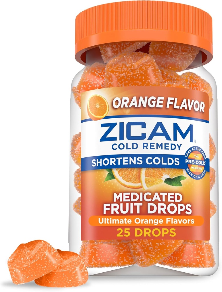 [BRSWGHABOYOQMD3U] Zicam Cold Remedy Zinc gotas de frutas medicinales, Ultimate Orange, 25 Cuenta (Pack of 1)