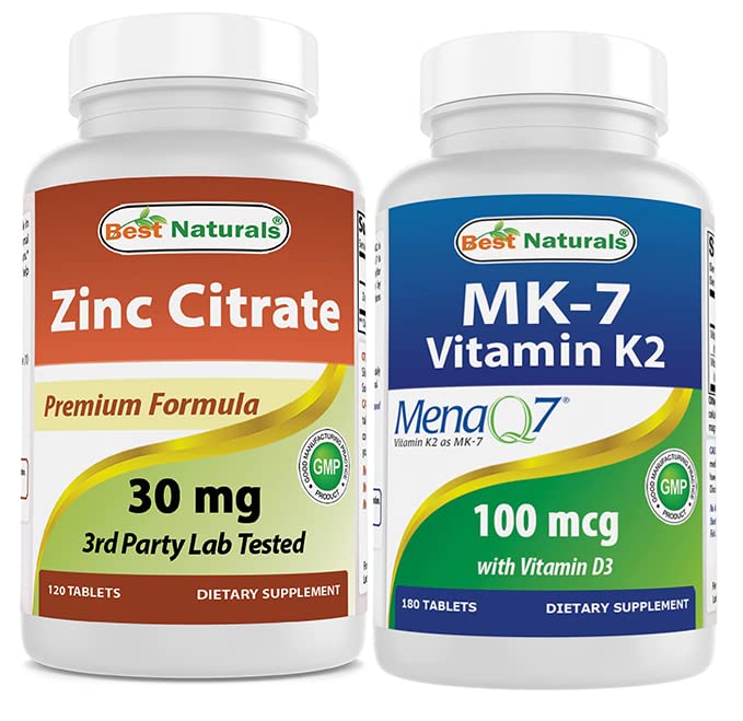 Citrato de zinc 30 mg " Vitamina K2 (MK7) con D3