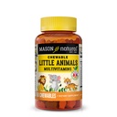 MASON NATURAL Chewable Pequeños Animales Multivitamínicos para Niños - Multivitaminas diarias para niños con vitamina A, C, D, B1, B2, B3, B6, B12 y Folate - 60 Tablas cultivables de forma animal