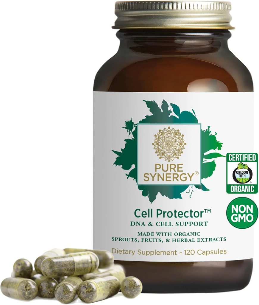 PURE SYNERGY Protector Celular ← Suplemento de Salud Celular tención Celular e Inmune Apoyo con Vegetables Selenium y Ecológicos Crucíferos Silencio para el envejecimiento saludable " Detoxificación (120 cápsulas)