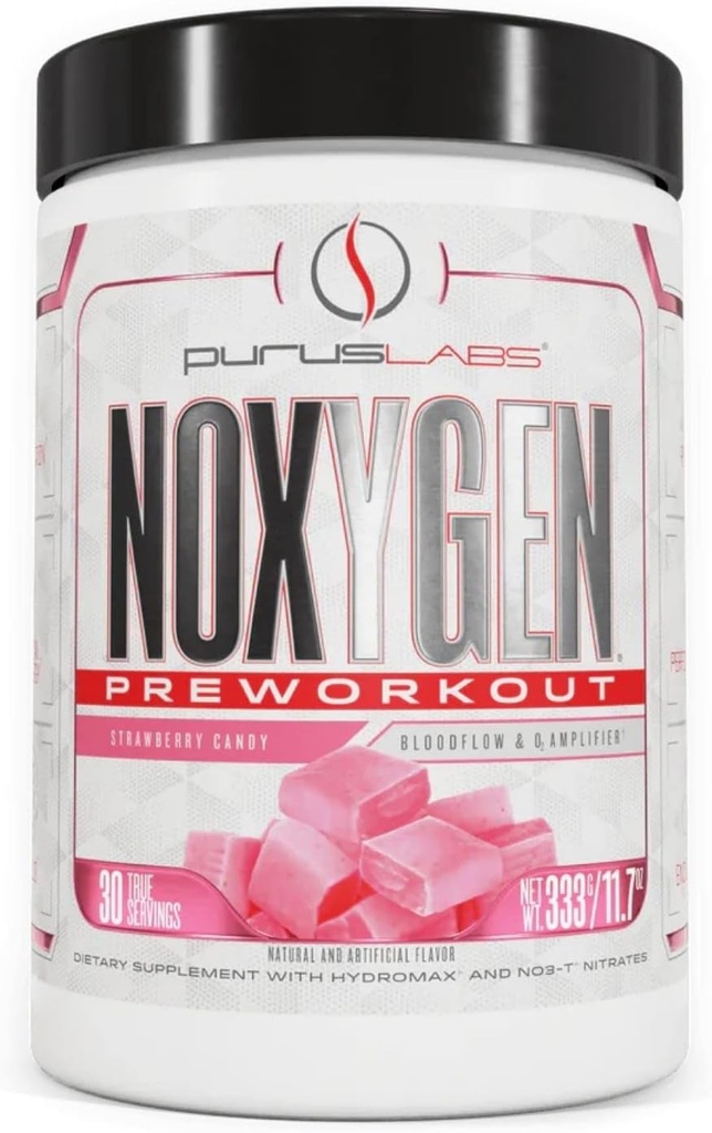 Laboratorios de Purus NOXYGEN PREWORKOUT Powder, 30 Servings (Strawberry Candy)