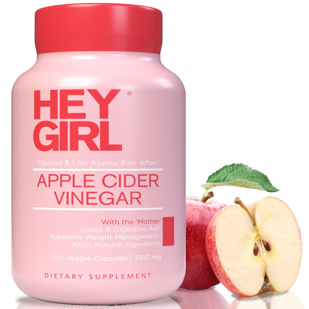 Manzana de vinagre cápsulas con la madre - 2160mg Apple píldoras de vinagre de sidra con pimienta de cayena - 120 cápsulas de CAV vegano con la madre para limpieza de desintoxicación, Keto, Digestión " Bloating