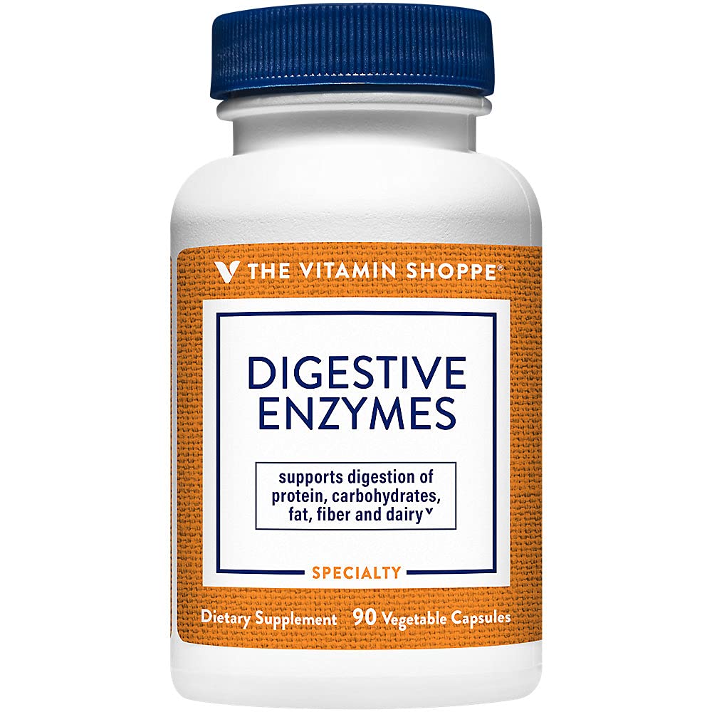 Enzimas digestivas - Fórmula Digestiva basada en plantas, promueve la digestión para ayudar a liberar nutrientes, la digestión Nutriente " Absorción (90 cápsulas vegetales) por The Vitamin Shoppe