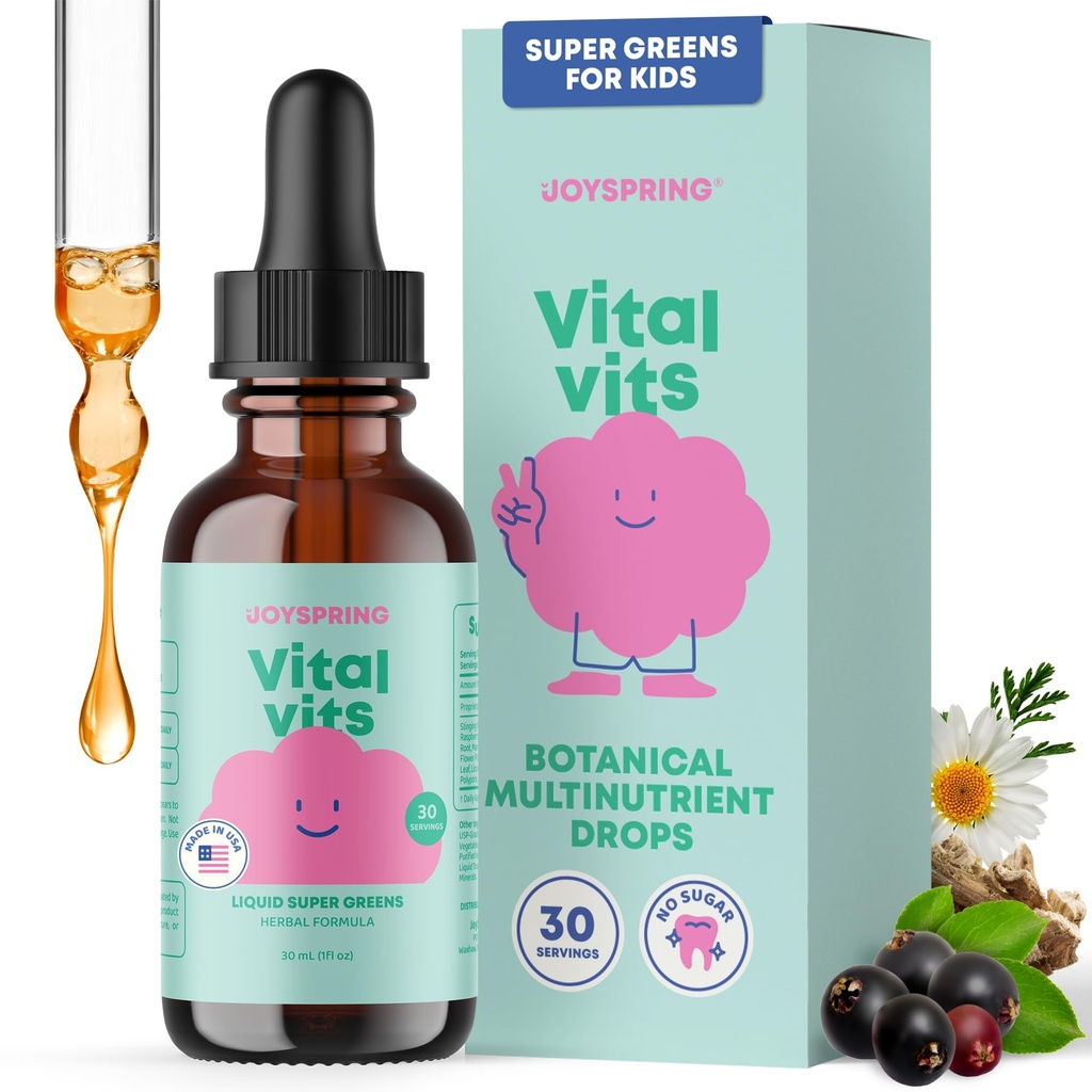 JoySpring Vital Vits - Kids Liquid Multivitamin - 1 fl oz (30 Servings)