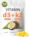 Vitamina D3 K2 10000 UI, 2-en-1 Vitamina D3 K2 Suplemento Softgel, 10000 UI VIT D3 + 200 MCG Vitamina K2, Replenish Vitamina D3 K2 Aceite de coco Softgeles, Vitamina D3 K2 Suplemento Softgel