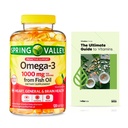 Spring Valley Omega-3 de Fish Oil 1000 mg, Maximum Care, 120 Conde + Exclusiva VitaMax Guía de Vitamina (2 Artículos)