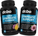 Lymphatic Drainage Supplements Pills - Lymphatic Support Total Herbal Cleanse Products with Echinacea, Ginger, Dandelion Supplement for Nodes Legs & Neck - Lymph Node Detox Drenaje del sistema de limpieza