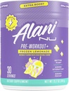 Alani Nu Pre Workout+ Powder Frozen Lemonade, Boost Extra, Sugar Gratis, 300 mg Caffeine, L-Theanine, Beta-Alanine, Citrulline, 30 Servings