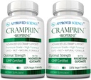 Cramprina de Ciencias Aprobadas - Magnesio de alta absorción, Complejo de vitamina B, BioPerina - 6 Mes Fuente - 2 Botellas - Vegan