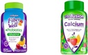 Vitafusion Fiber Well Probiotics Gummies Adultos 60 Conde & Calcium Gummy Vitaminas Bone Teeth Support Fruit Cream Flavored 100 Conde
