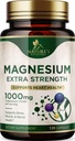 Suplemento mineral de magnesio 1000 mg - Citrato de magnesio de alta potencia para el hueso, salud cardíaca, nervios &amp; apoyo muscular, complejo de magnesio de la naturaleza para todo el apoyo corporal, embotellado en EE.UU. - 120 cápsulas