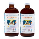 Atención LIQUIDHEALTH, Multivitamínico líquido para niños &amp; adolescentes - mejora la retención de memoria, concentración, enfoque, humor, relajación y calma - hecho en los EE.UU., gran sabor, Vegan, libre de azúcar (2 Pack)