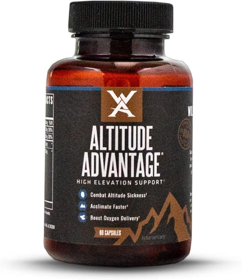 Wilderness Athlete - Altitude Advantage ← Altitude Sickness Prevención Medicina - Alta Altitud Alivio, Golden Root Extract to Combat Altitude Sickness (60 Conde Bottle)