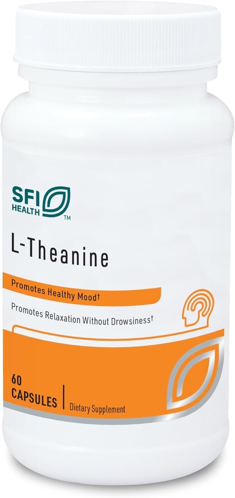 Klaire Labs SFI Health L-Theanine - 100mg Suntheanine para promover la relajación (60 cápsulas)